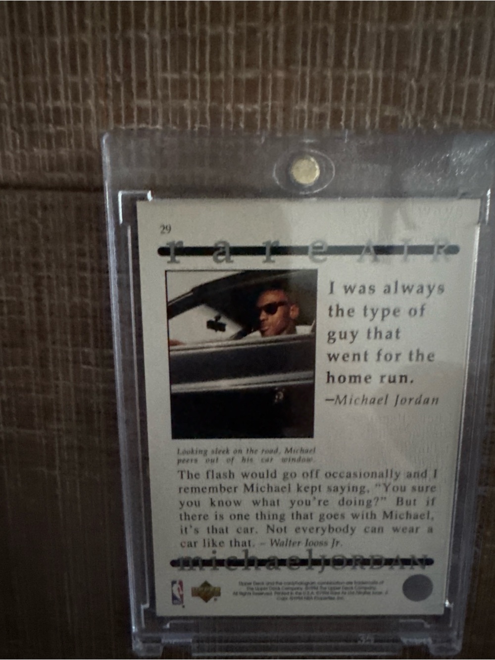 NBA Michael Jordan Collectible Card - Black, White, Gray